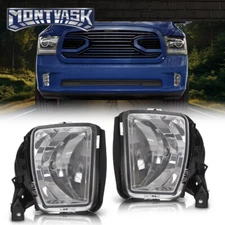Fit For 2013-2018 Dodge Ram 1500 Clear Lens Fog Lights Driving Lamps Left+Right