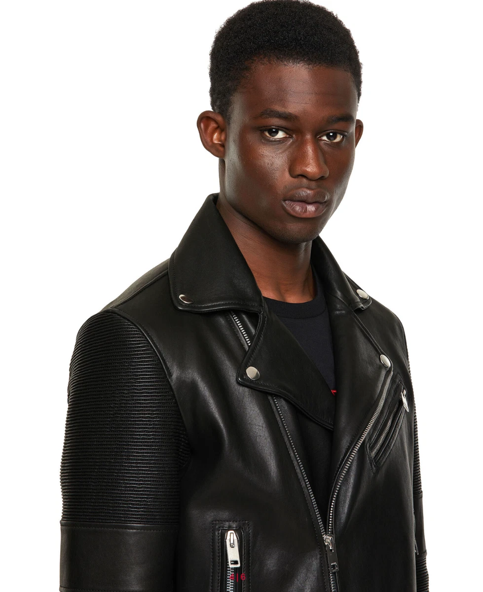 Diesel lambskin leather clearance jacket