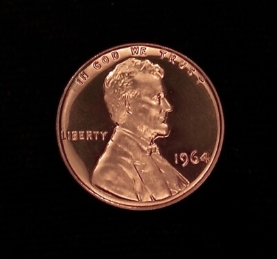1964 1c HIGH GRADE CAMEO PROOF !!!!! BEAUTIFUL 2-SIDED FROST !!!!!