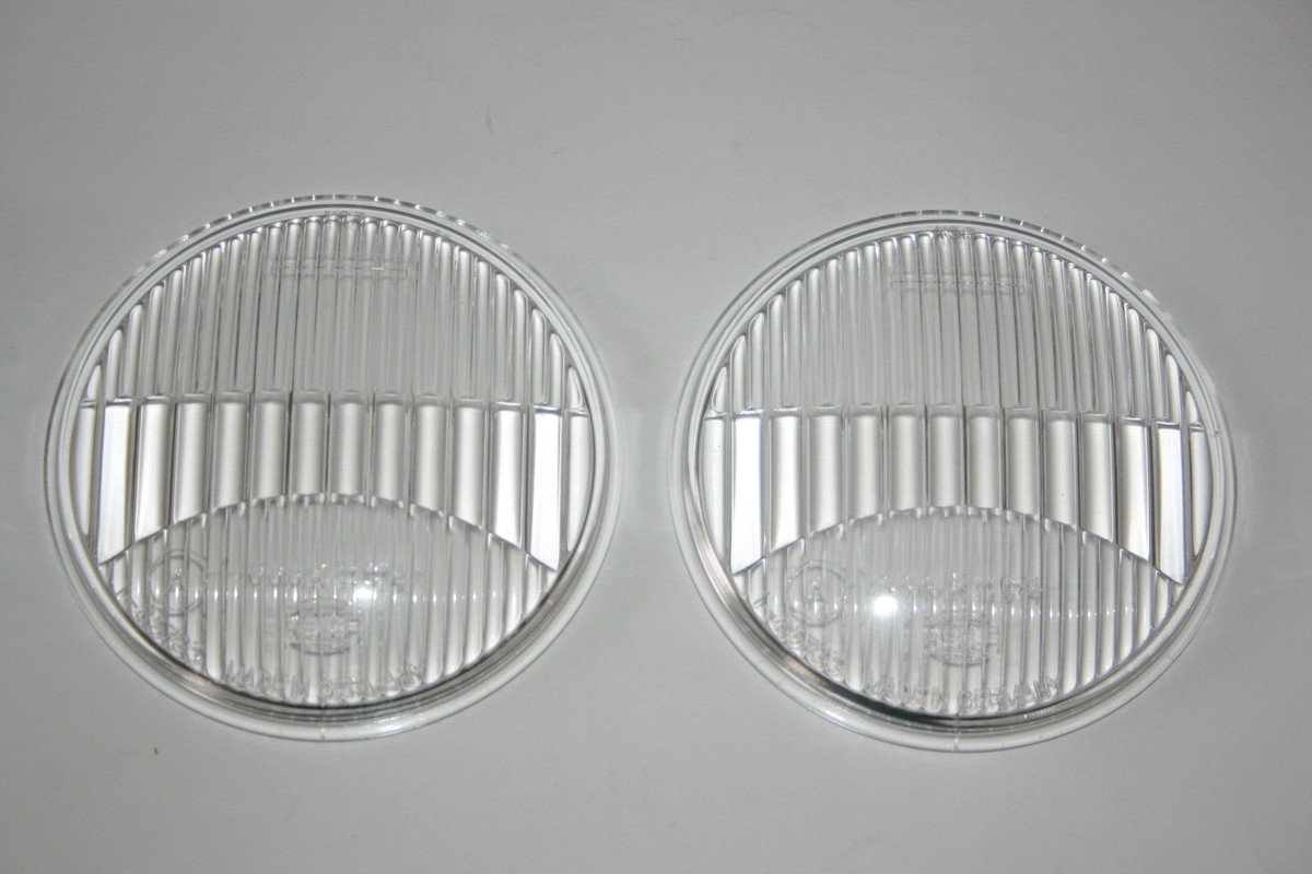 入手困難　T34 Karmann Ghia 灯火類パーツ for VW Karmann Ghia Typ 34 Set HELLA Fog Light Lenses Yellow Glass
