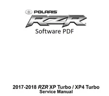 BEST 2017 2018 POLARIS RZR XP XP4 Turbo Dynamix Service Repair Manual on CD