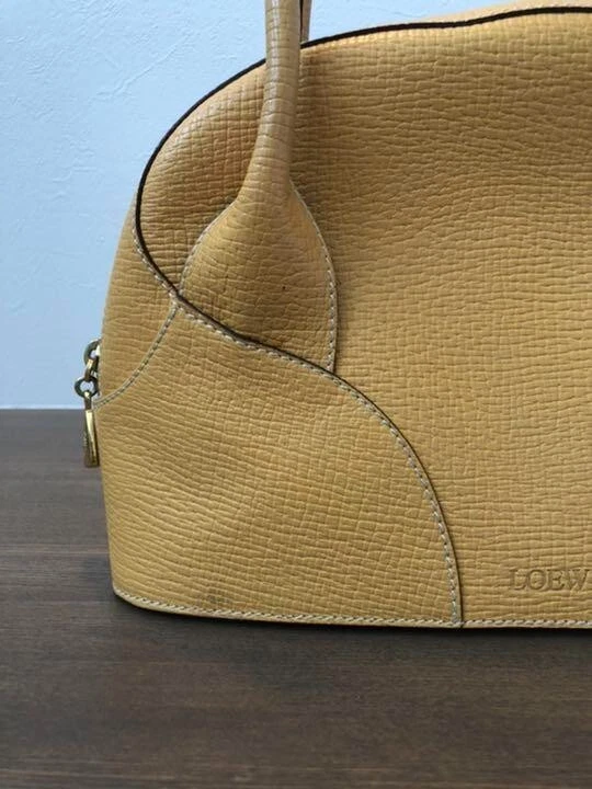 Borsa a mano LOEWE in pelle tracolla giallo polvere vintage usata Giappone