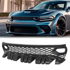 FOR 2015-2023 DODGE CHARGER RT SCAT PACK SRT STYLE FRONT MESH GRILLE W/ AIR DUCT