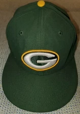 New Era Green Bay Packers Fitted Hat Sz 6 3/4 Green