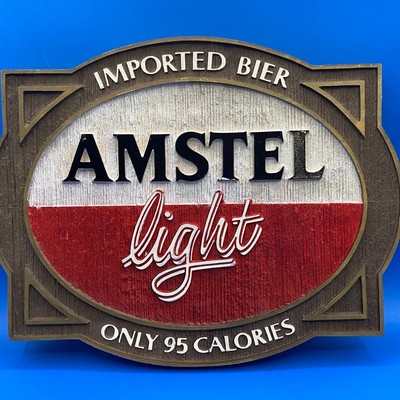 Vintage 1983 Imported Bier - Amstel Light Beer Plaque 3D Wall Sign Plaque (H1)