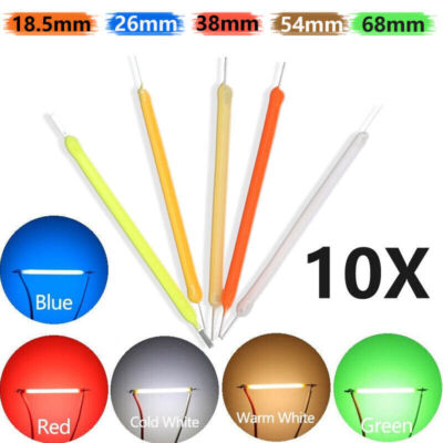 10 Stück LED Filament Lampe Leuchten für Edison Birnen Glühlampe 3V COB Lampe