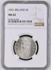 Ireland 1941 | Florin | Irish 2 Shillings | Salmon | KM.15 | MS 62