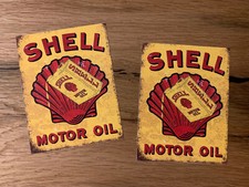 2x shell decal sticker USA V8 car tuning classic oil vintage retro V2 #526