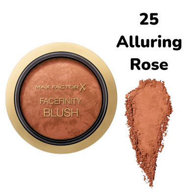 Max Factor Facefinity Blush 25 Alluring Rose Creme Puff Compact Pressed Powder