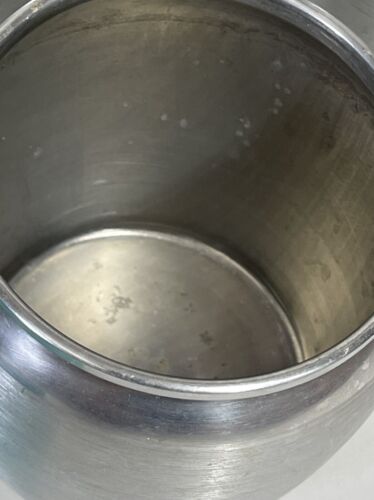 Vtc KROMEX Brushed Aluminum Canister Set w/Turquoise Lids Flour 