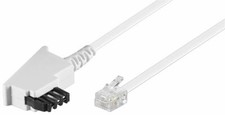 Telefon Kabel weiss TAE F Stecker > RJ11 Stecker universal Belegung alle Längen