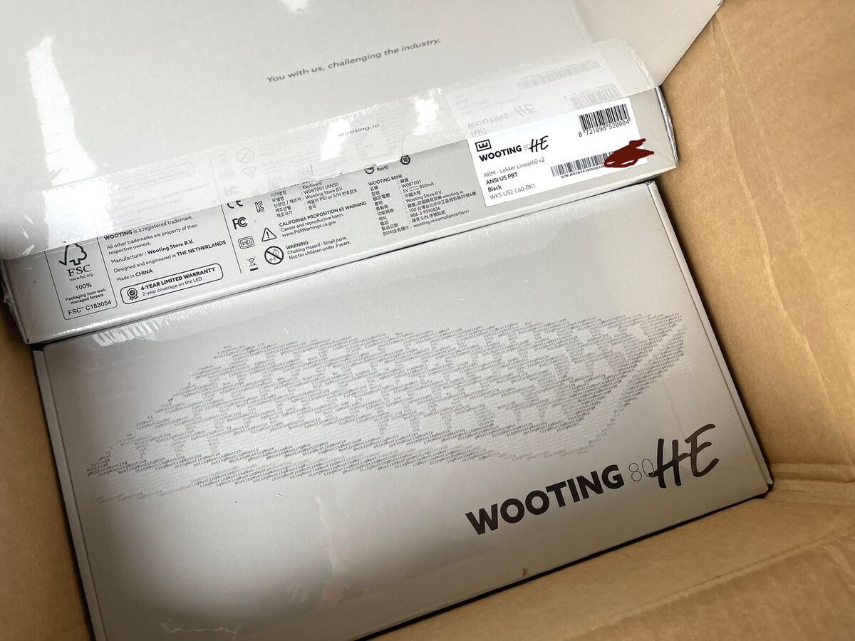 Wooting 80HE ANSI Black PCR Plastic Gaming Keyboard New FAST Wooting 80HE ANSI Black PCR Plastic Gaming Keyboard New FAST