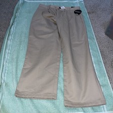 IZOD Boys Khaki Pleated Pants Size 10 Husky Brand New With Tags