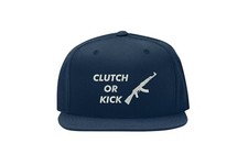 Clutch Or Kick Ak47 Gamer Geek Snapback Baseball Cap Fullcap Flat Bill Hat