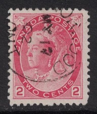 Canada: Scott 77- Used- 2c Queen Victoria 