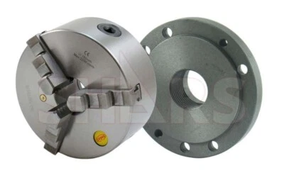 SHARS TOOL 5" 3 Jaw Self Centering Lathe Chuck w/Certificate TIR + 1-1/2-8 Back Plate L[
