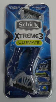4 CT SCHICK XTREME 3 ULTIMATE ALOE 3 BLADES DISPOSABLE RAZORS