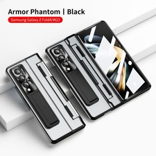 For Galaxy Z Fold 7 6 5 4 3 Slim Fold Electroplate Invisible Stand 360  Case