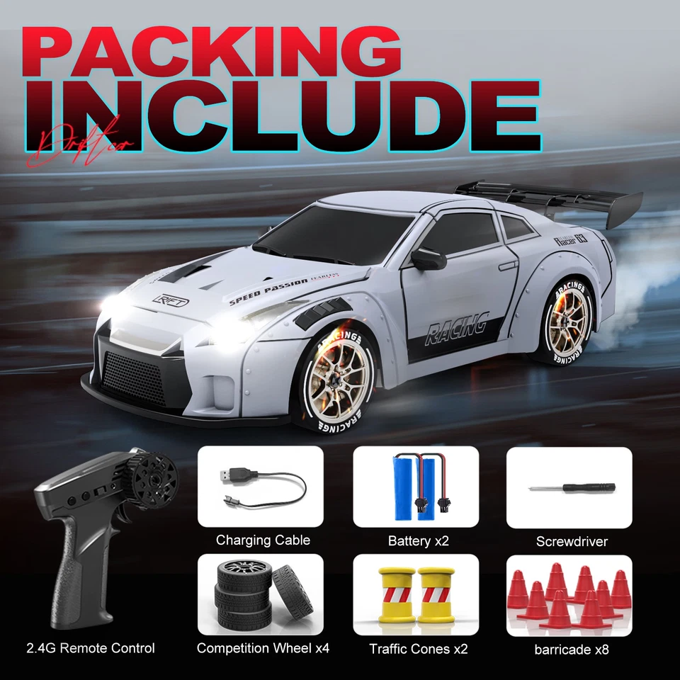 1:24 Porsche RC Drift Car Remote Control Car for Kids 4WD High Speed Racing Cars - Image 3 of 4