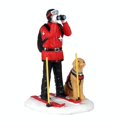 Lemax-12028-285, Ski-Patrol, Weihnachtsdorf, Weihnachtsfiguren, Skipiste