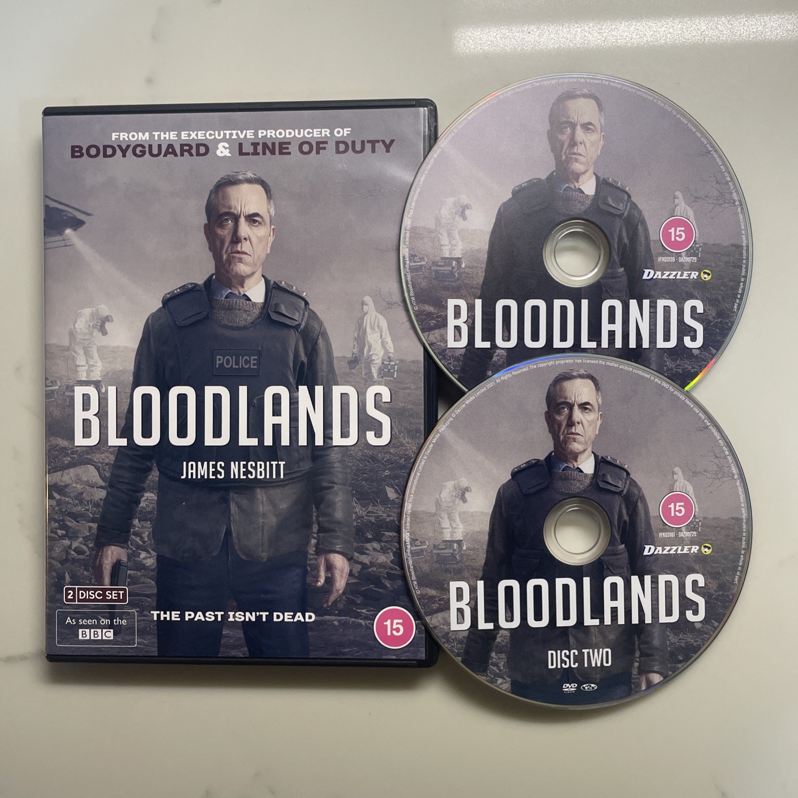 Bloodlands DVD (2021) James Nesbitt cert 15 2 discs VGC NI police detective