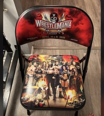 WWE WrestleMania 37 Folding Chair April 10-11, 2021 Red/Black
