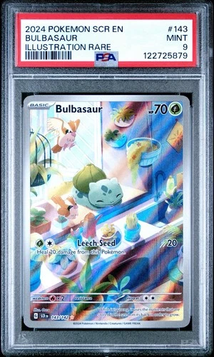 Bulbasaur 143/142 Sv07: Stellar Crown Holo PSA 9
