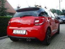 Ulter Sportauspuff Citroen DS3 1.6l 2x90mm abgeschr&auml;gt mit Absorber