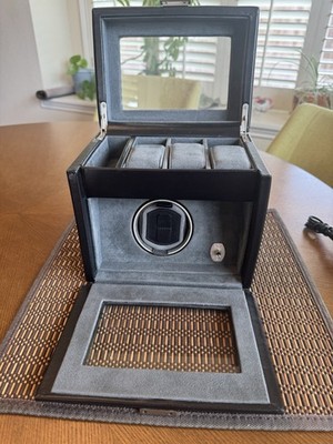 WOLF Designs Single Watch Winder w/Storage Case Glass Top &Front Untested-Parts