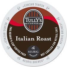 Tully's Coffee Italian Dark Roast Single-Serve K-Cup Pods, Dark