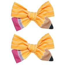 2Pcs Back to Pencil Hair Bows Clips for Girls, Cute Yellow Pencil Hair for Te...
