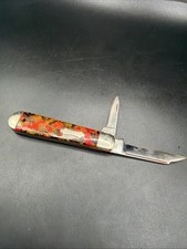 Antique Hibbard Spencer Bartlett Chicago Mosaic Celluloid Stockman Knife