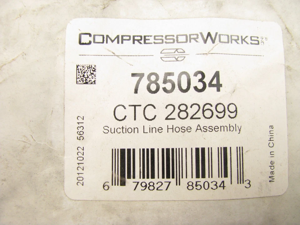 Manguera de succión de refrigerante aire acondicionado Compressor Works 785034 Toyota Corolla 1998-2002 Foto 2 de 2