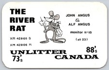 1974 THE RIVER RAT QSL Postcard KEM-9332 Robert Rhymer Landrum SC Canada C279