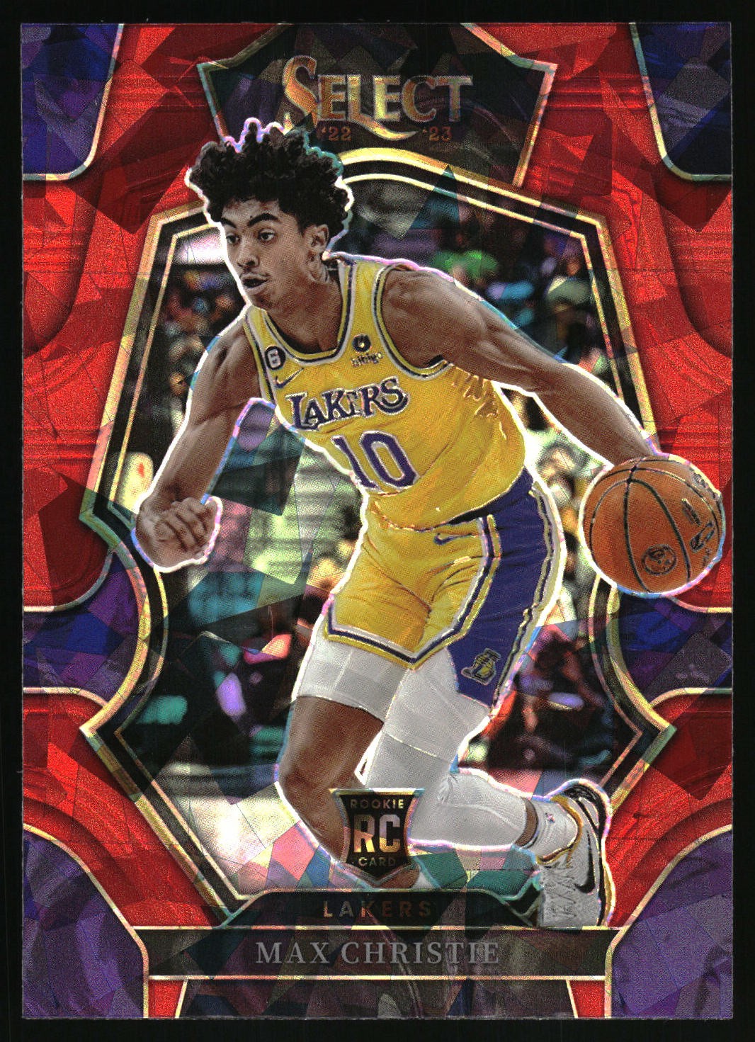 2022-23 Panini Select #181 Max Christie Red Cracked Ice Prizms