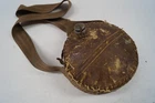 Antique Vintage Canteen Leather Clad with Nylon Strap Rustic Western Decor E231