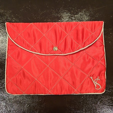 Victoria's Secret Lingerie Retired Quilted Satin Pink Leopard Travel Pouch