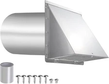 Dryer Vent Cover Outdoor 4 Inch,Dryer Vent Cover Outside,Exterior Hooded Wall Ve