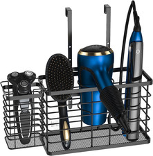 Hair Tool Organizer, Dryer Holder, 3 in 1 Blow Bathroom Organizer Wall Mounted/C
