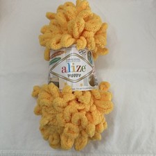 Alize Puffy loop yarn Jumbo weight Yellow