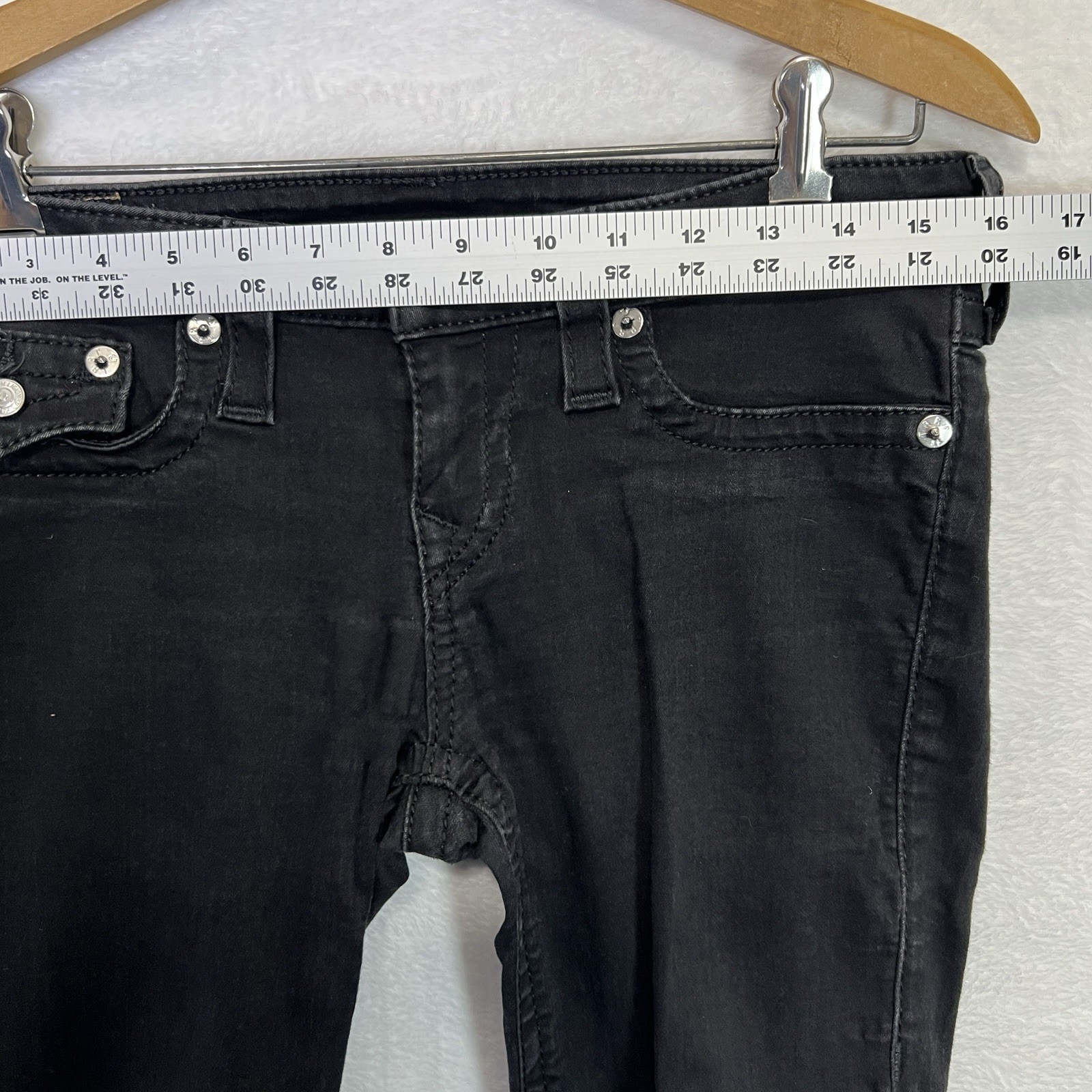 True Religion Skinny Flap Jeans Womens 29 Blue Denim Stretch thumbnail 7