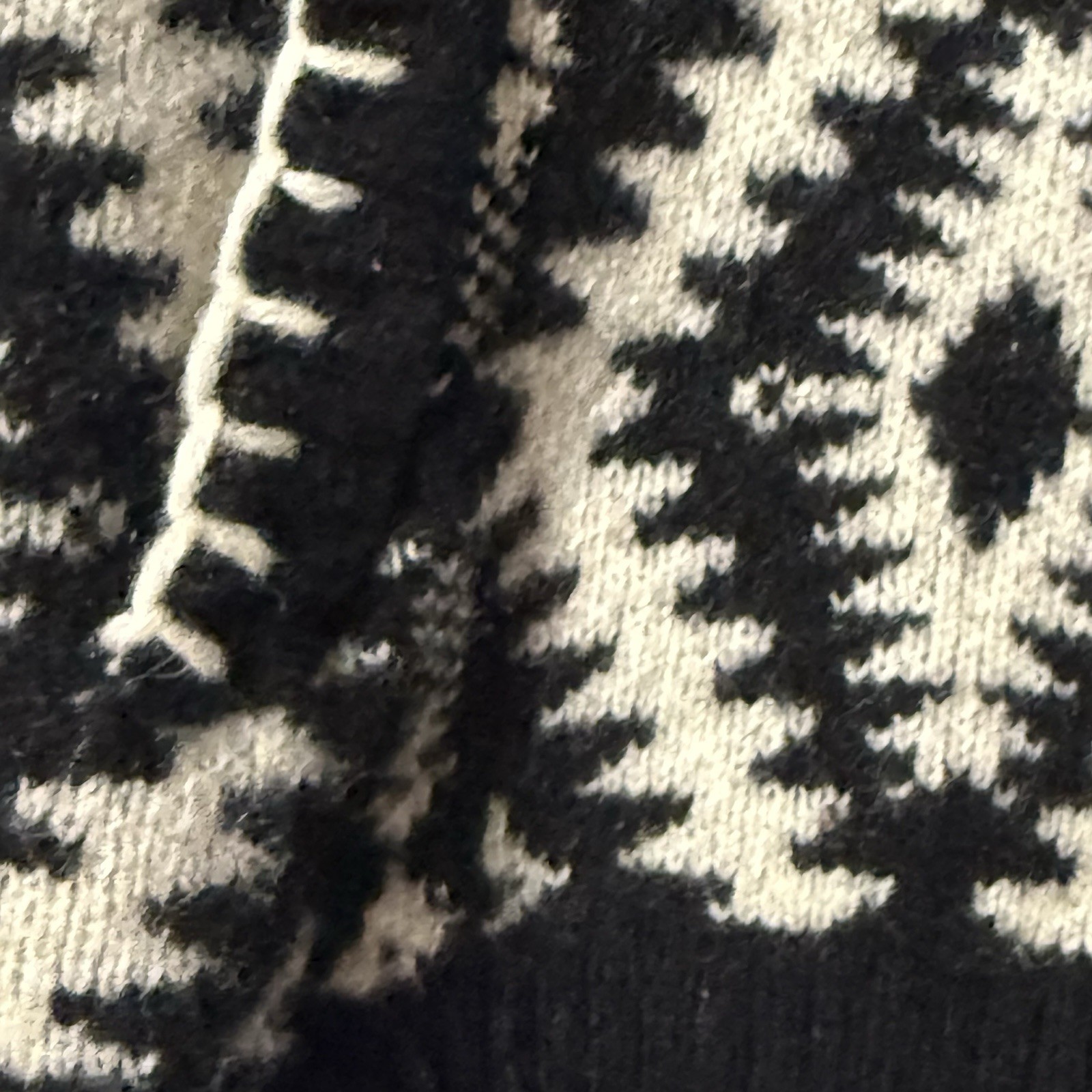 Pendleton Wool Zip Up Jacket Black White Geometri… - image 5