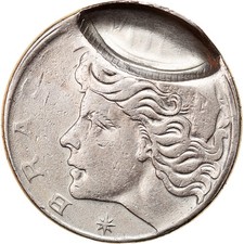 [#840131] Coin, Brazil, 10 Centavos, 1967, error partial brockage, EF(40-45)