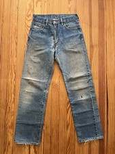 Levi  s 505 Big E Redline Vintage Talon Zipper Dirty Thrashed Wash 1960s 30x30
