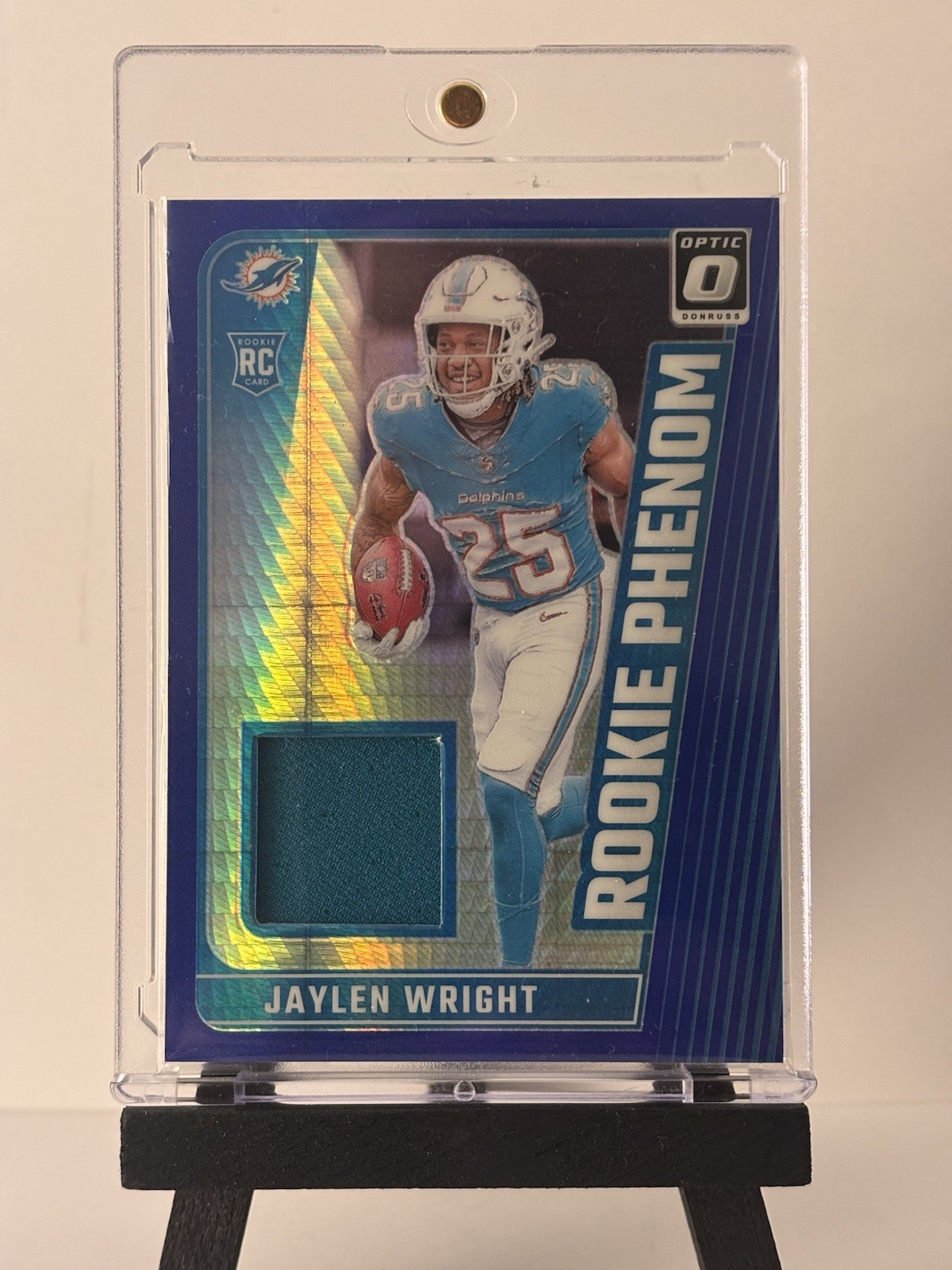 Jaylen Wright 2024 Panini Donruss Optic #RPB-JWT Rookie Phenom Blue Hyper Patch