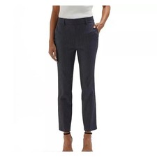 Rafaella Women's Pull-On Stretch Ankle Pant, Indigo W/ Stripe Line, Size 4