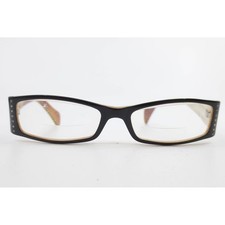 Vogue VO3345 B Black Cream Rhinestone Rectangular Eyeglasses Frames 49-15-130