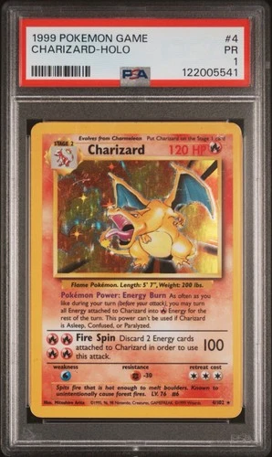 1999 Pokémon Game Holo Charizard #4 PSA 1!