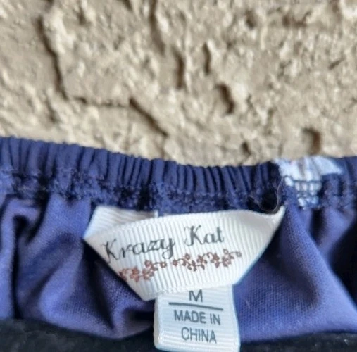 Vestido Krazy Kat Azul Oscuro Floral Forrado Cuerpo Mangas Semishear Vestido Medio Otoño Foto 3 de 4