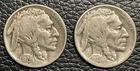Nice Original 1926 S & 1926-D Buffalo Nickels Bold Mint Marks
